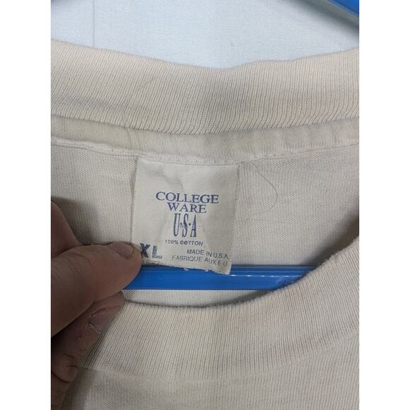 Vintage College Wear USA We Train To Win T Shirt Size XL Single Stitch Military - Picture 6 of 11